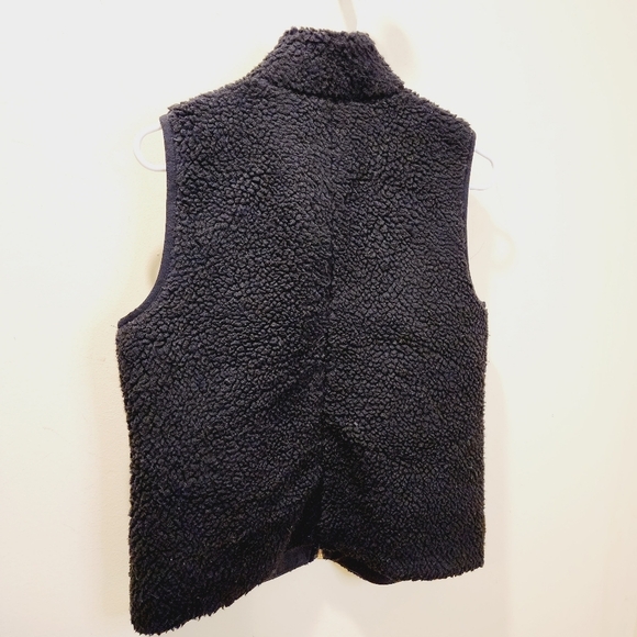 J. CREW Women's black teddy sherpa vest size S - Picture 5 of 10